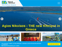 Tablet Screenshot of kiteschool-greece.com